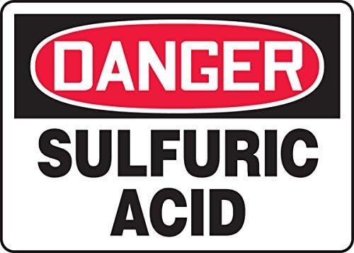 aqf527907 Danger Sulfuric Acid Metal Signs Aluminum Novelty Outdoor Yard Sign Metal Wall Plaque Funny Metal Tin Signs Plate 8x12 In