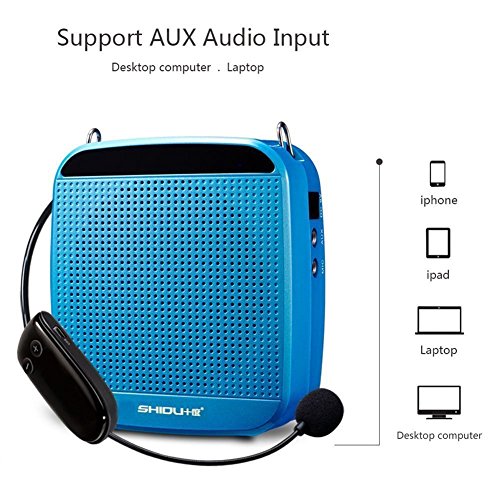 Zoweetek   voz amplificador 18W alta potencia salida megafon  a con micr  fonos para profesores gu  as 1200 mAh bater  a de litio 