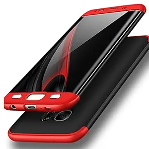 Mobirush Full Body 3-in-1 Slim Fit Matte Finish 360 Degree Protection Hybrid Hard Bumper Back Case Coverfor Samsung S7 Edge (Red)