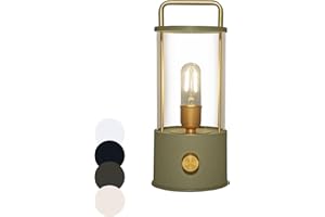 Coen Bakker LED Laterne Tischlampe dimmbar IP44 Lampe USB Warmweiß für Innen & Außen 15x11 cm Tischleuchte, Farbe:Grün