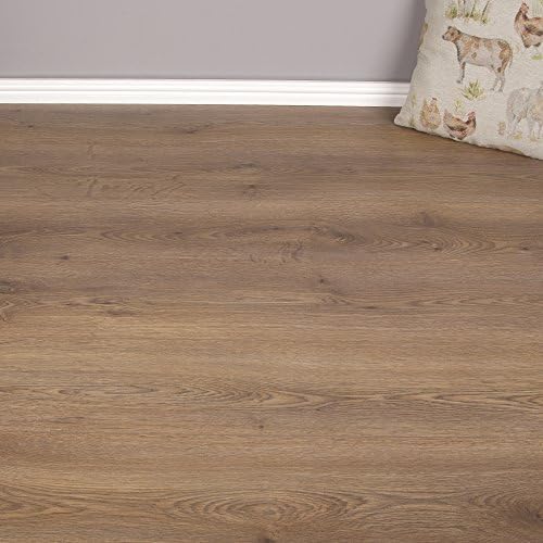 Brooklyn Trading 24.42m2 - Heavy Domestic and General Commercial Kitchen and Hallway Laminate Flooring - Monaco Oak 8mm (Pack of 11)