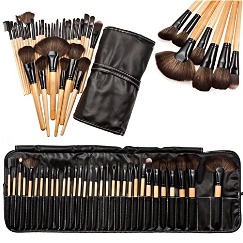 Kfnire 32pcs Cosmetic Beauty Make up Makeup Brush Set Kit with Black Bag