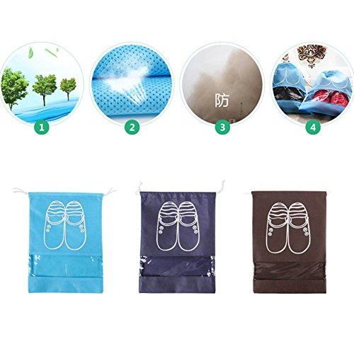 FunYoung Schuhbeutel mit Zugband Wasserabweisend 10er Set - 3