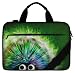 Produktbild Silent Monsters Canvas Schutzhülle mit Zubehörfach 43,9 cm (17,3 Zoll) für Laptop grün hedgehog