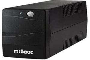 Nilox 1500VA, Grupo de Continuidad Interactivo, Estabilización de Tensión AVR, Protección contra Apagones, Grupo de Continuidad para PC y Servidores Adecuado para Casa, 2 Tomas de Salida