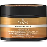 YOON Keratin & Hyal&uuml;ronik Asit İ&ccedil;eren Sa&ccedil; Maskesi, Hasarlı Aşırı Yıpranmış Sa&ccedil;ları 360&deg; Yoğun Onarıcı ve Besleyici Sa&ccedil; Bakım 