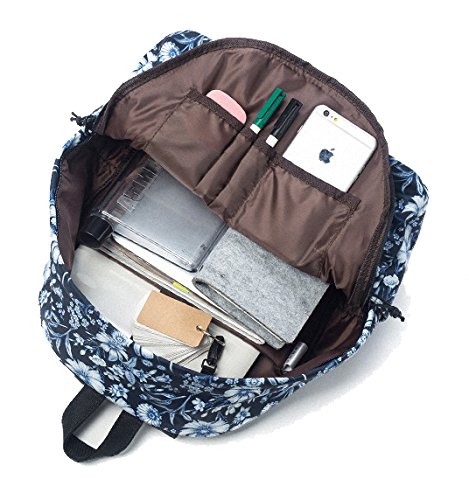 Artone Daisy Fashion Padded Fashion School Bag Daypack Casual Backpack With Laptop Compartment Blue