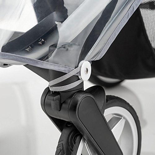 Universal Komfort Regenschutz für Buggy und Sportwagen | gute Luftzirkulation, verschließbares Kontakt-Fenster, einfache Montage an jedem Kinderwagen, PVC-frei - 4