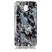 Price comparison product image DECVO Samsung Galaxy J7 CaseTPU Case Print Vivid Marble Pattern for Galaxy J7, Hard Back Drop Resistant Cover Bumper Protective Shock-Absorption & Skid-Proof Anti-Scratch Hybrid Case (Gray Marble)