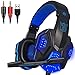 Produktbild Gaming Headset Gaming Kopfhörer mit Mikrofon 3.5mm On Ear Surround Sound Ohrhörer und Lautstärkeregelung Für Laptop - PC Mac Computer und Smartphone