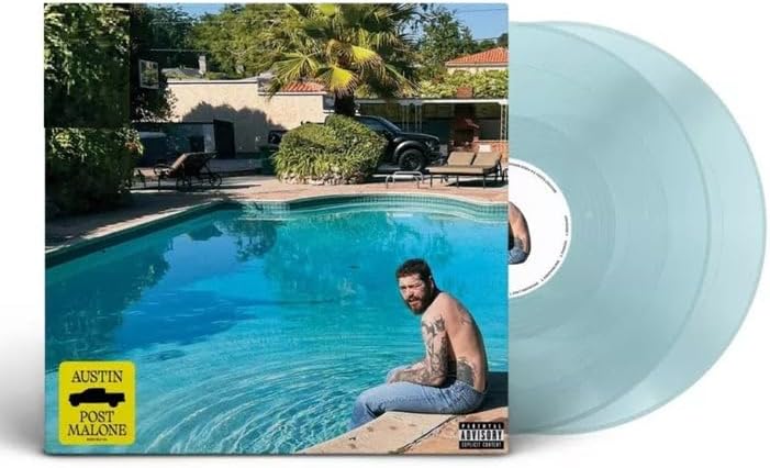 UO Exclusive Post Malone - Disco LP de Vinilo en Color Azul bebé de edición Limitada Exclusivo de Austin