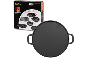 Human Hydro Premium Cast Iron Tawa - 29cm, 2.4kg 7-Layer Pre-Seasoned Natural Oil Coating, Non-Stick Ideal for Crisp Dosas, Chapatis & Roti