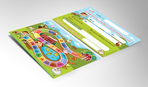 12 Einladungskarten zum Kindergeburtstag Bauernhof-Party / Schatzsuche / Outdoor / Einladungen zum Geburtstag für Mädchen und Jungen - 3