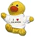Produktbild Plüsch Hähnchen Schlüsselhalter mit einem T-shirt mit Aufschrift mit Ich liebe Salamon (Vorname/Zuname/Spitzname)