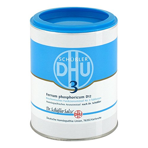 DHU Schüßler-Salz Nr. 3 Ferrum phosphoricum D12, 1000 St. Tabletten