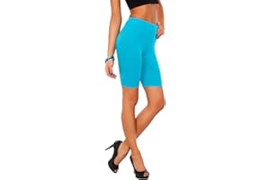 FUTURO FASHION Womens Over Knee Leggings I Cotton Rich 1/2 Ladies Leggings Solid Cycle Shorts for Women UK Short Leggings I Breathable Elastic Comfortable Sport Casual Cycling Pants I Sizes 8-28 UK