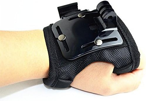 Oft Glove Shape Adjustable Wrist Strap Band Hand Arm Mount Holder Bracket for GOPRO Hero 4 +/2/3/3 + black