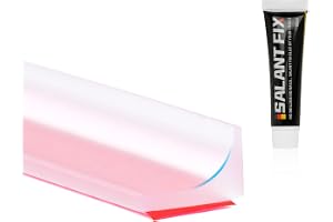 Flintronic 300 cm / 118 tum våtrum golvspärr, duschtätningsremsa med 50 g lim, tröskel vattenspärr, silikon duschtröskel vatt