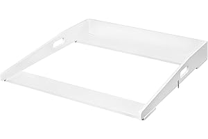 WOLTU Cambiador para Bebé 70x75x10 cm, Accesorio de Madera para Cómoda, con Bordes de Seguridad, Compatible con Estantería o Armario, Blanco