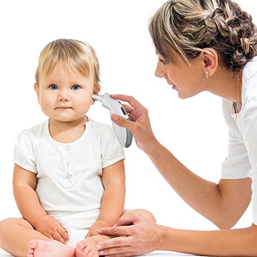 AVANTEK Ohrthermometer mit Hygienischen Sondenschutzhüllen, Hochpräzises Fieberthermometer, schneller Anzeige innerhalb von einer Sekunde - 4
