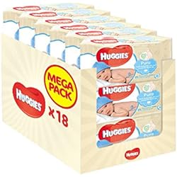 Huggies Pure 18 Packs de 56 lingettes (soit 1008 Lingettes)