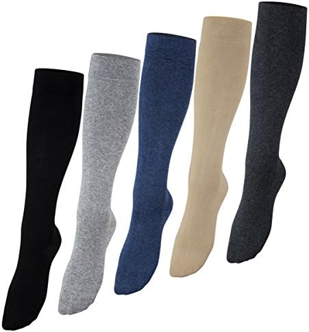 Vitasox 44451-58 Women &amp; Men Travel &amp; Support Stockings 4 Pair Pack Silver/Anthrazite 4-7