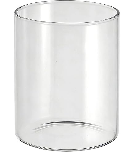 Matches21 Vaso Cilindrico In Vetro Taglio Freddo - Diametro 15 X 30 Cm - Trasparente