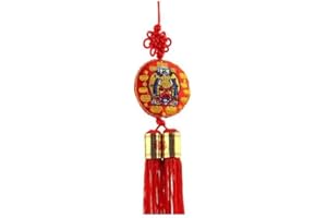 lachineuse - Wisiorek na szczęście Feng Shui 30 cm - Chiński wieszak na szczęście - Japoński Amulet - Omamori Lucky Holder - Kolor czerwony - Chiny Japonia Azja Prezent - Bogactwo i fortuna