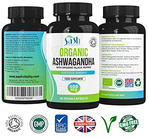 Organic Ashwaghanda 500mg KSM-66 | Premium 500mg KSM66 Root Extract Ashwangandha | 90 Vegan Capsules with Black Pepper | Natural Ayurveda Herbal Supplement | Organic & Vegan Certified | UK Made - Image 4