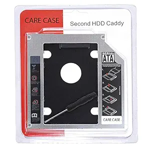 CARE CASE Optical Bay 2nd Hard Drive Caddy, 9.5 mm CD/DVD Drive Slot for SSD and HDD