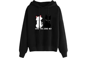 Uwdiohq Suéter De Manga Larga con Estampado De Animados Informal De Otoño E Invierno para Mujer Chaquetón Mujer Invierno Sudadera Talla Grande Chaqueta De Algodon Mujer