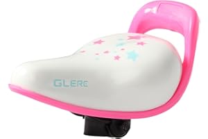 Glerc Kids Bike Seat Bicycle Saddle for Girls & Boys with Parent Handle, Kids Bike Accessories Fit for 12-20 inch Bike