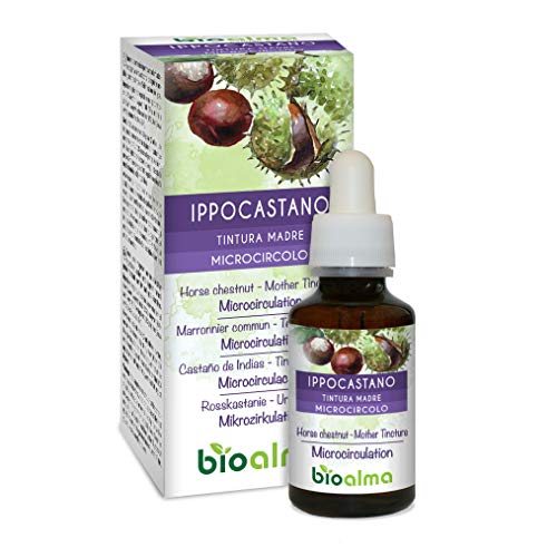 CASTAÑO DE INDIAS (Aesculus hippocastanum) cortezas y semillas BIOALMA® Tintura Madre sin alcohol | Extracto líquido gotas 60 ml | Microcirculación | Complemento alimenticio | Vegano