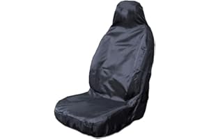 HTOVILA Carseatcover-UK Heavy Duty Black Waterproof Car Seat Cover - Single (Airbag Friendly)