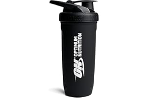 Optimum Nutrition Reforce Steel Smartshake - Shaker per proteine in acciaio inox per uso alimentare, senza BPA, con tappo a prova di perdite, facile da trasportare, per frullati proteici, 900 ml