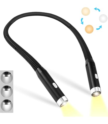 Gritin Boeklamp Oplaadbare Neklamp om te Lezen - 4 Kleuren en 5