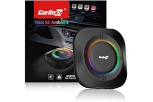 CarlinKit Adattatore AIBox Android 13.0 – Wireless CarPlay e Auto 4 GB+64 GB, supporto 4G Full Internet/GPS/scheda SIM, per auto con CarPlay cablato
