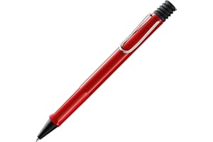 Lamy Czerwony Safari - Długopis z ergonomicznym uchwytem i szerokością linii M - dla przyjemnego długiego pisania - wykonany z wytrzymałego tworzywa sztucznego ASA - w zestawie wkład o dużej