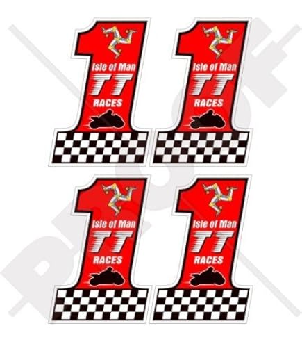 ISLE OF MAN Civil Insigne Drapeau MANX UK Sticker Autocollant 50mm X4