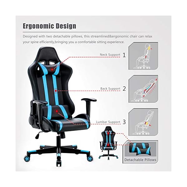 IntimaTe WM Heart Silla Gamer, Silla Gaming Silla Escritorio Giratoria, Altura Ajustable Respaldo Inclinable hasta 135… - Image 5