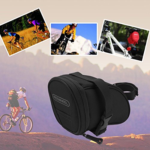 Roswheel Fahrrad Satteltasche Bike Bag Rahmentasche Fahrradtasche Oberrohrtasche Schwarz für Rennrad Mountainbike Handy Wertsachen - 4