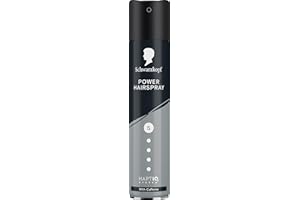 Schwarzkopf Hairspray Power 250ml, with Caffeine, Hold Level 5 Hair Styling, Hairspray for All Hair Types,Long-Lasting Power Hold, Vegan Formula*