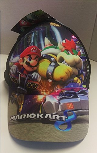 Preisvergleich Produktbild Mario Kart 8 Cap Schirmmütze Größe 52 schwarz