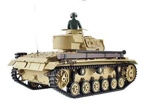 heng long 2.4G Tauch Panzer III RC Battle Tank w/ Smoke, Sound and Lighting by Big Boyz ©