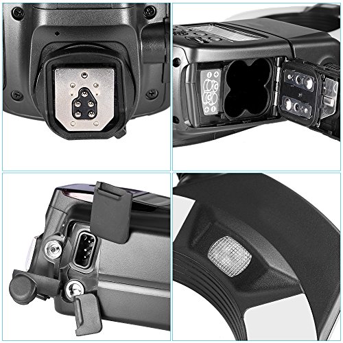 Neewer Flash Macro    Anneau Lumi  re Avec LED AF Lampe D assistance Pour Canon E-TTL TTL Appareil Photo EOS 5D Mark II  6D 7D 70D 60D 60Da 700D 650D 600D 400D 350D 300D 100D 1000D 1100D