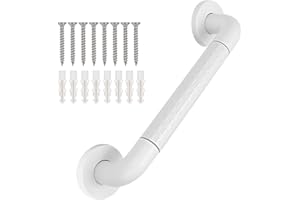 supregear Poręcz Łazienkowe, 40 cm Antypoślizgowa ABS Stal Nierdzewna 304 Uchwyt Łazienkowy Poręcz Balansowa dla Starsi Dzieci Wanna Toaleta Sypialnia, Ukryta Śruba Naścienny