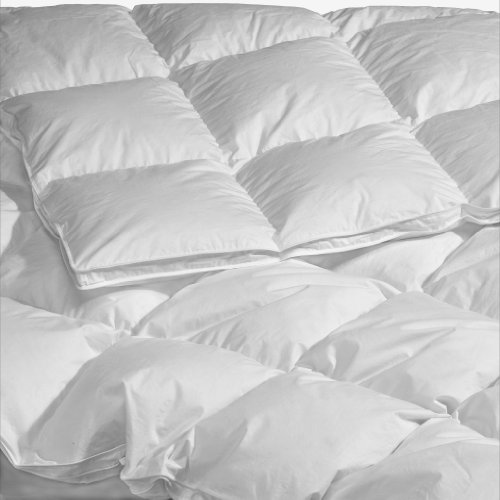 Highland Feather Manufacturing 40-Ounce La Rochelle European Down Duvet, Queen, White