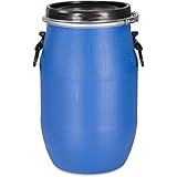 30 Liter Weithalsfass Deckelfass Spannring Fass Tonne blau