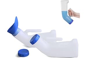 Docache 2 Pièces Camping Portable Toilette Bouteille, Urinoir d'urgence Bouteille, 1000ML Urinoir Toliet, Blanc pour Homme Et Femme,pour Hommes Et Femmes, pour Voiture, pour Camping Outdoor