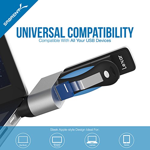 Sabrent USB HUB – Premium 4-Port Mini USB 2.0 Aluminum drehbare Hub [90 ° / 180 ° Grad drehbar] (HB-UMMC) - 4